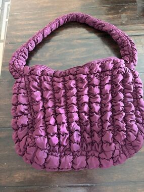 Women’s Plum/Purple Ruched Shoulder Bag